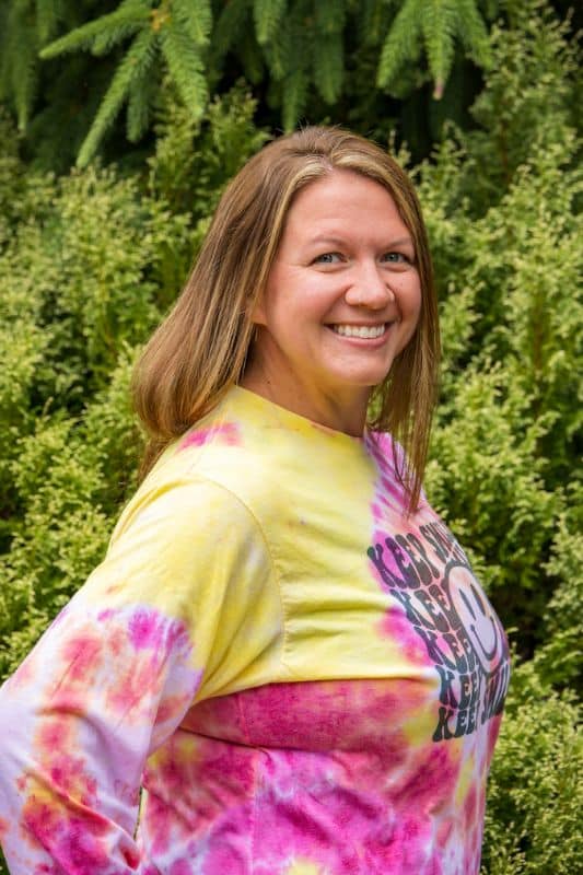 a woman smiling at camera